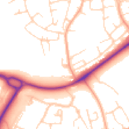 Daytime road noise heatmap for CM19 4DU
