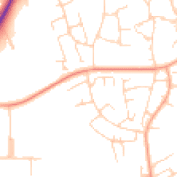 Daytime road noise heatmap for CM19 4EE
