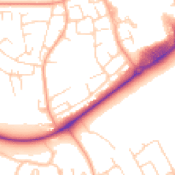 Daytime road noise heatmap for CM19 4ES