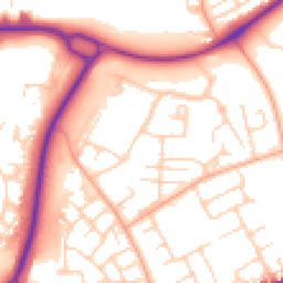 Daytime road noise heatmap for CM19 4HN