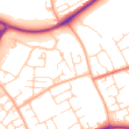 Daytime road noise heatmap for CM19 4LP