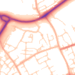 Daytime road noise heatmap for CM19 4LW