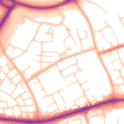 Daytime road noise heatmap for CM19 4LY
