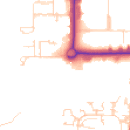 Daytime road noise heatmap for CM19 5FF