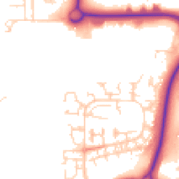 Daytime road noise heatmap for CM19 5NR