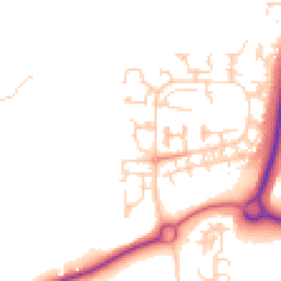 Daytime road noise heatmap for CM19 5NU