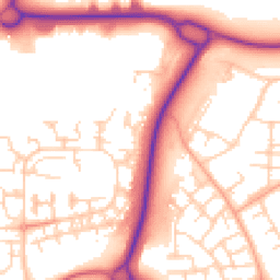 Daytime road noise heatmap for CM19 5PQ