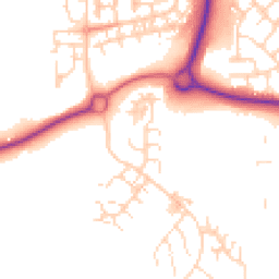Daytime road noise heatmap for CM19 5RZ