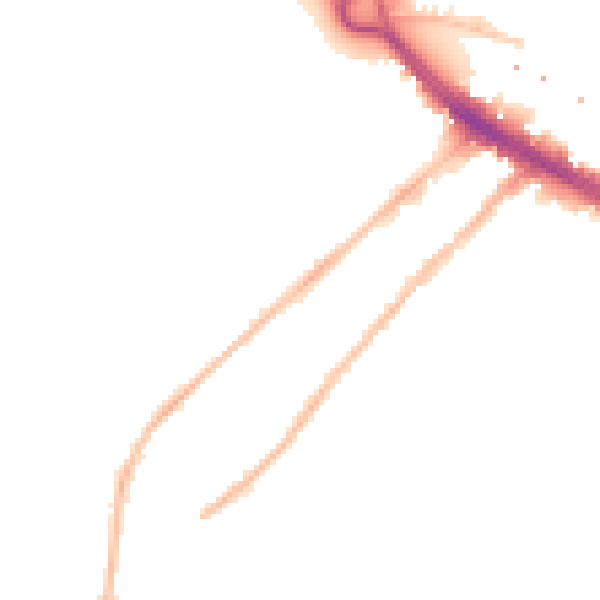 Night-time road noise heatmap for CM2 0AA