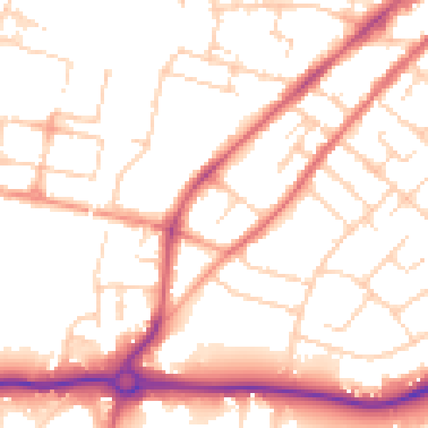 Daytime road noise heatmap for CM2 0AH
