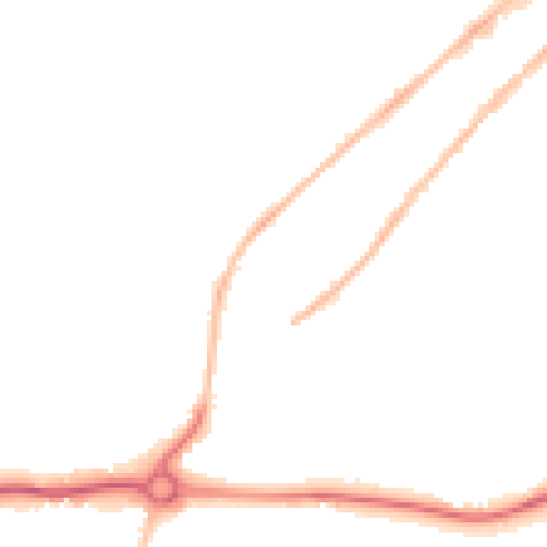 Night-time road noise heatmap for CM2 0AH
