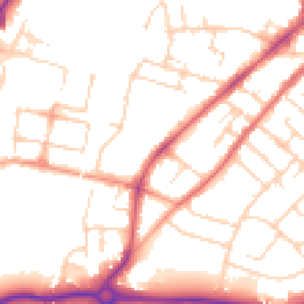 Daytime road noise heatmap for CM2 0AR