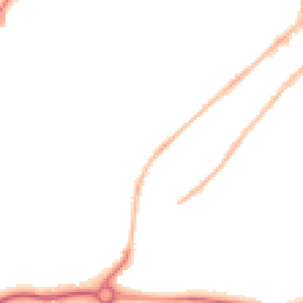 Night-time road noise heatmap for CM2 0AR