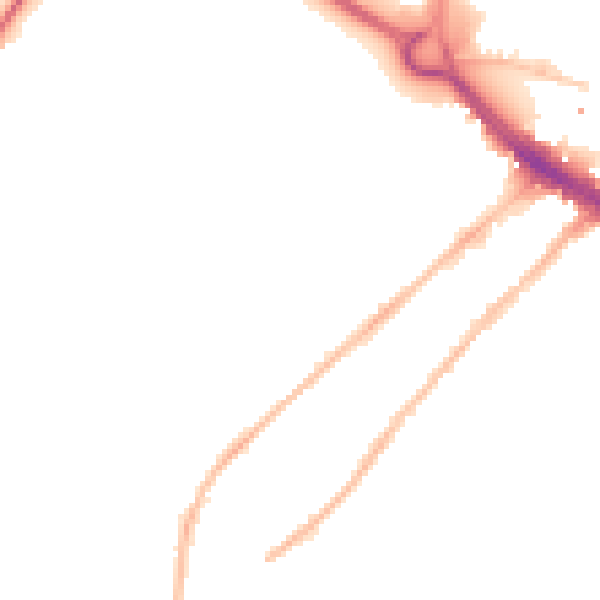 Night-time road noise heatmap for CM2 0AS