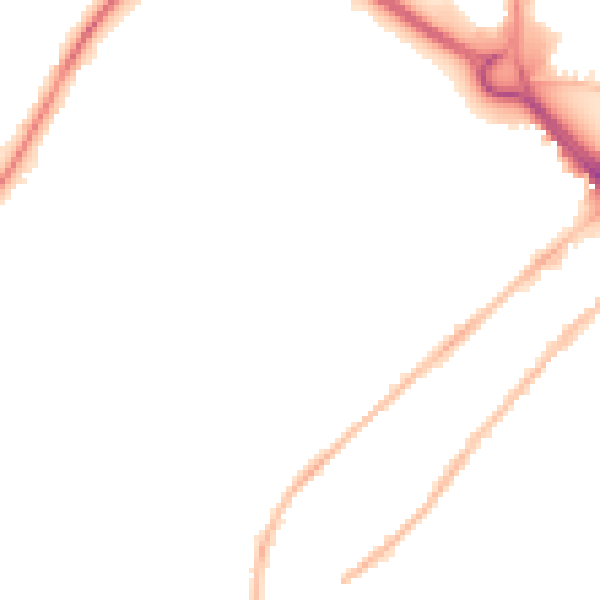 Night-time road noise heatmap for CM2 0AT