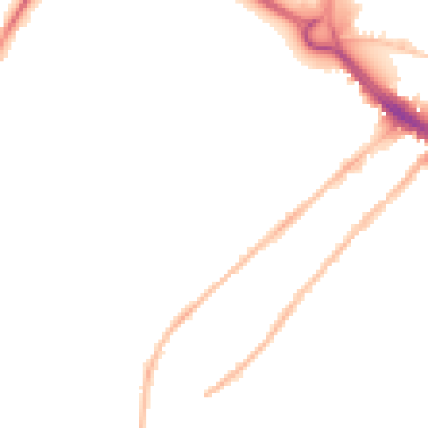 Night-time road noise heatmap for CM2 0AU