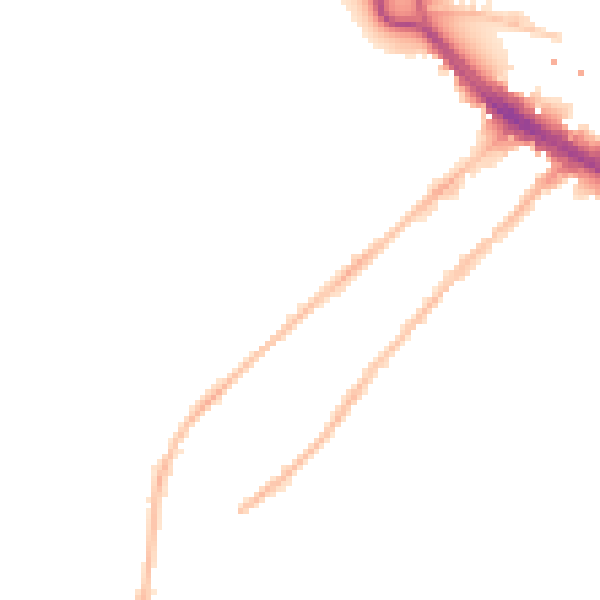 Night-time road noise heatmap for CM2 0AW