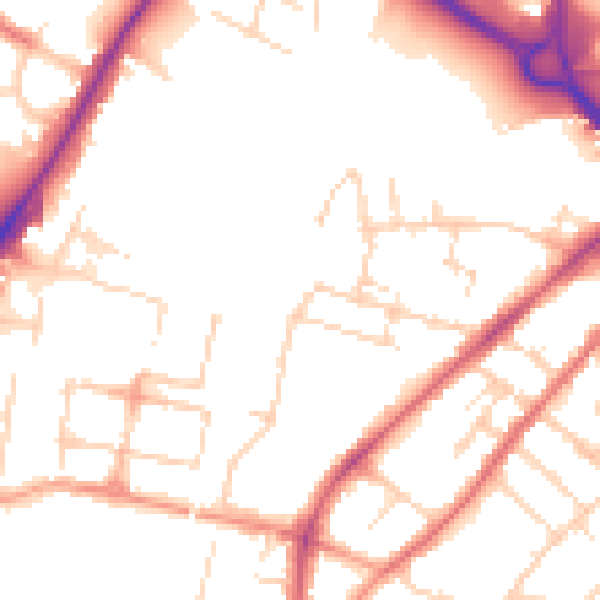 Daytime road noise heatmap for CM2 0AY