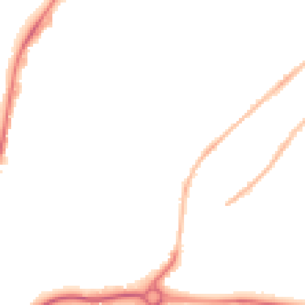 Night-time road noise heatmap for CM2 0BA