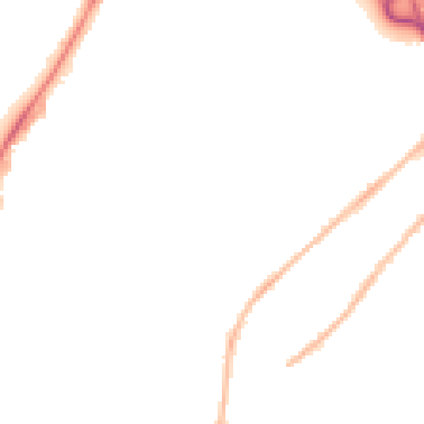 Night-time road noise heatmap for CM2 0BB