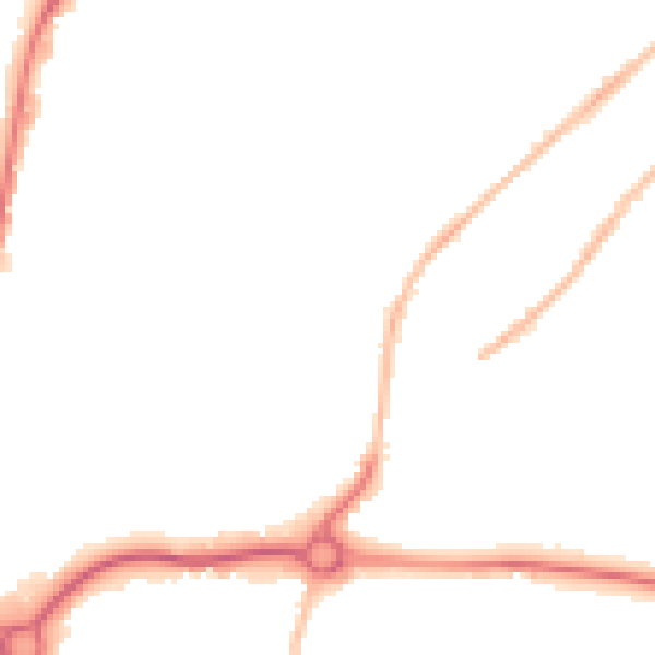 Night-time road noise heatmap for CM2 0BN