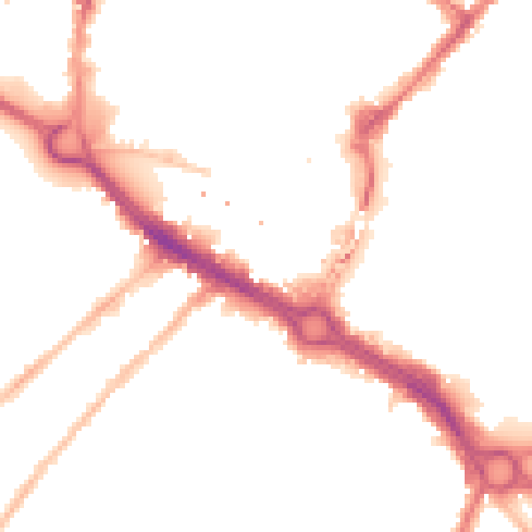 Night-time road noise heatmap for CM2 0BX