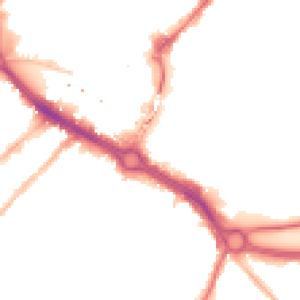 Night-time road noise heatmap for CM2 0DA