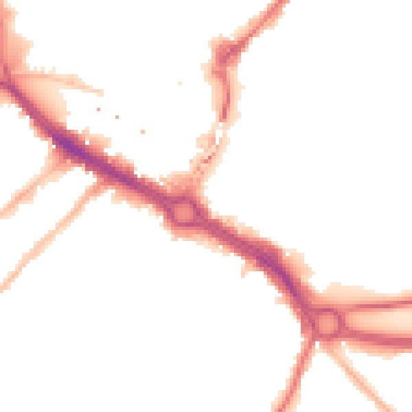 Night-time road noise heatmap for CM2 0DL