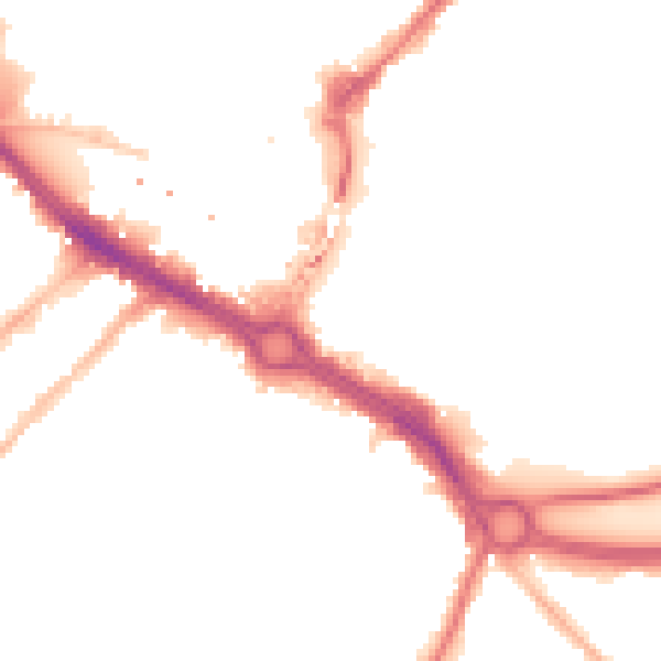 Night-time road noise heatmap for CM2 0DP