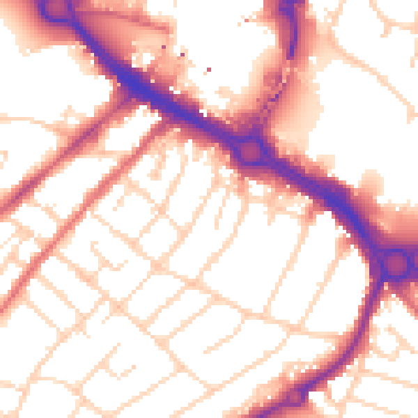 Daytime road noise heatmap for CM2 0DR