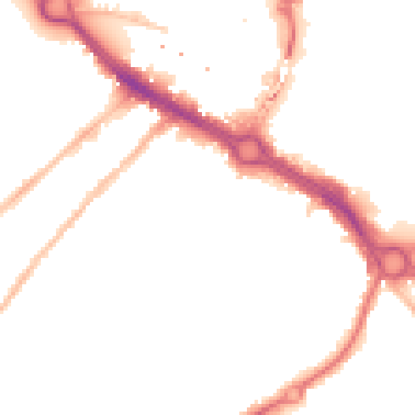 Night-time road noise heatmap for CM2 0DR