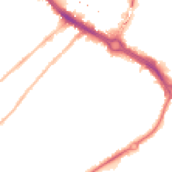 Night-time road noise heatmap for CM2 0DS