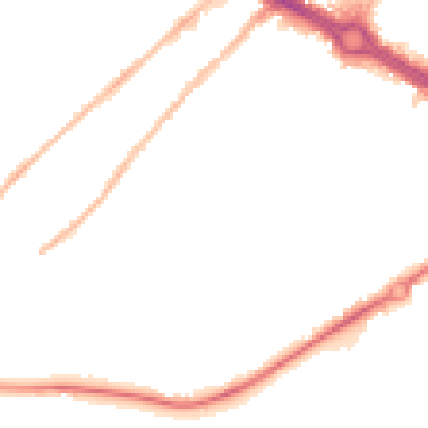 Night-time road noise heatmap for CM2 0DU