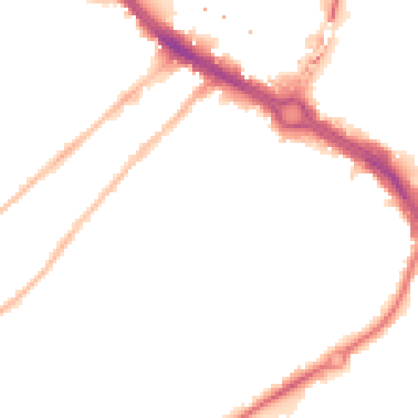 Night-time road noise heatmap for CM2 0EA