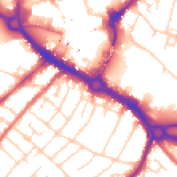 Daytime road noise heatmap for CM2 0EF