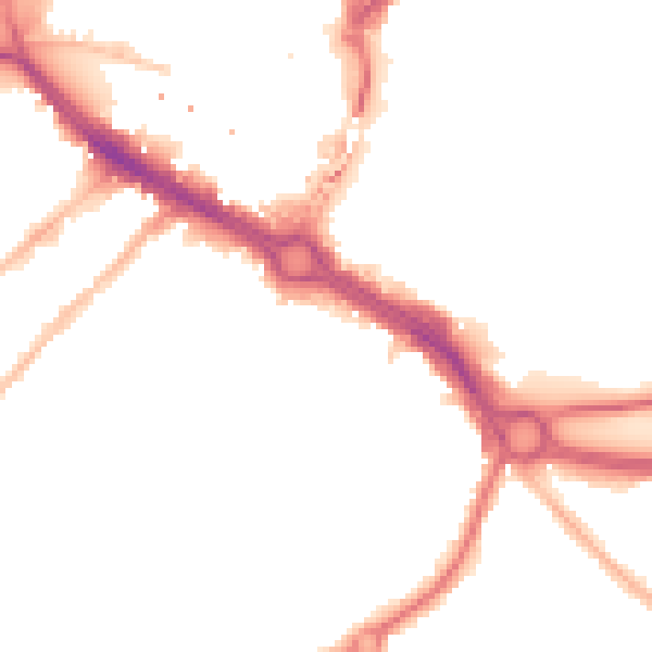 Night-time road noise heatmap for CM2 0EJ