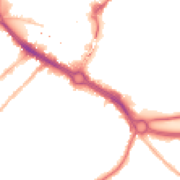 Night-time road noise heatmap for CM2 0EL