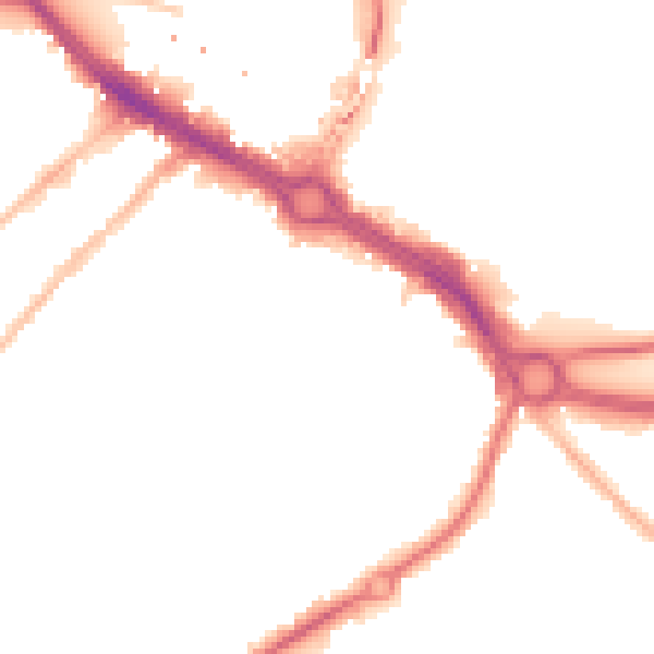 Night-time road noise heatmap for CM2 0EN