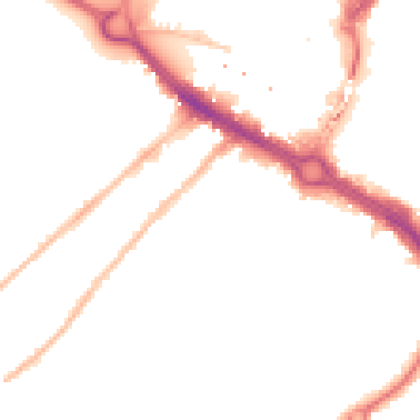 Night-time road noise heatmap for CM2 0EY