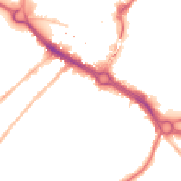 Night-time road noise heatmap for CM2 0FP