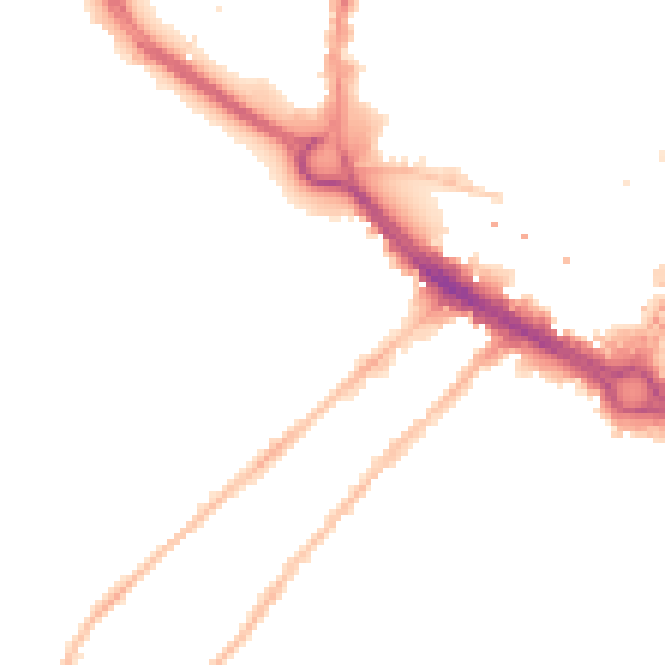 Night-time road noise heatmap for CM2 0FS