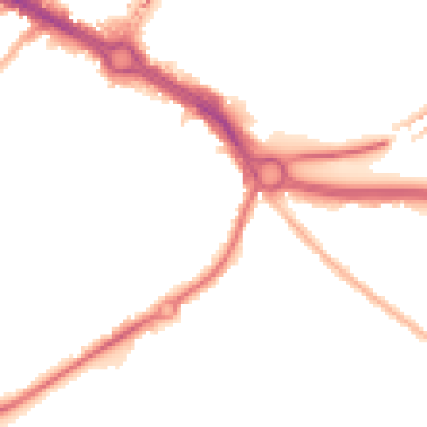 Night-time road noise heatmap for CM2 0GB