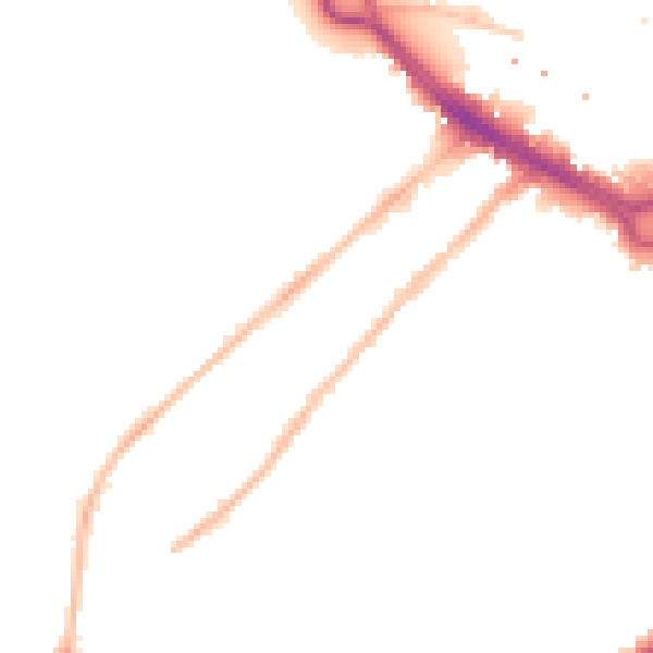Night-time road noise heatmap for CM2 0GD