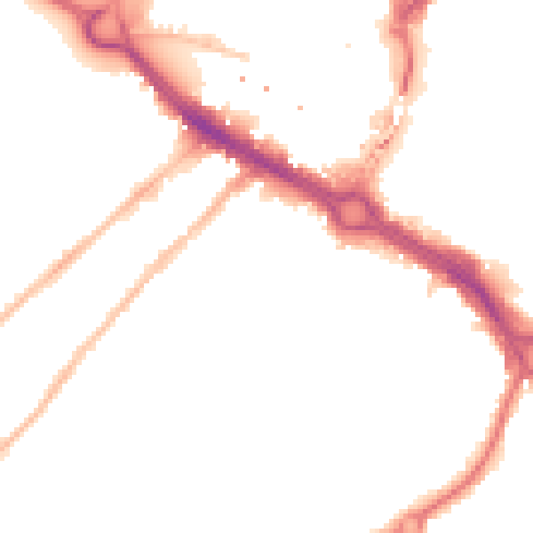 Night-time road noise heatmap for CM2 0HF