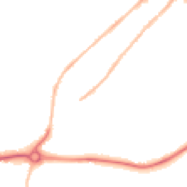 Night-time road noise heatmap for CM2 0JG