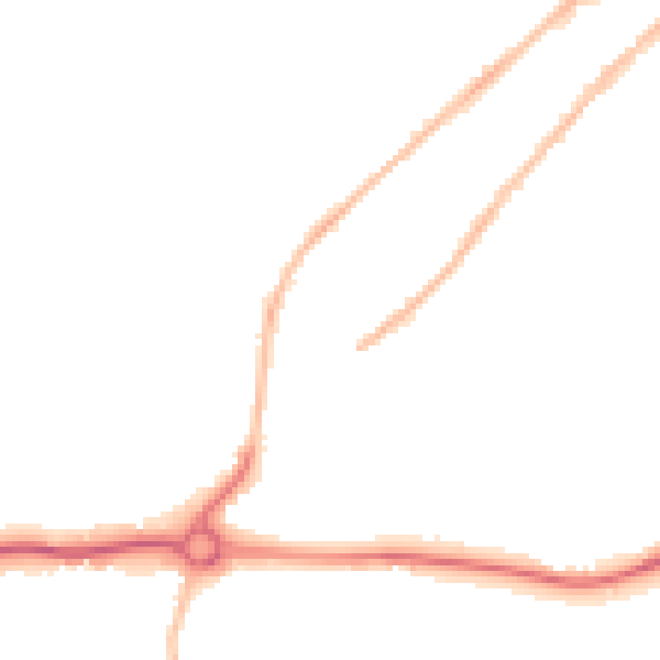 Night-time road noise heatmap for CM2 0JL