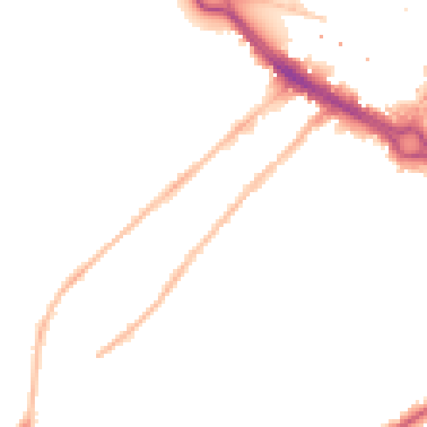 Night-time road noise heatmap for CM2 0JX