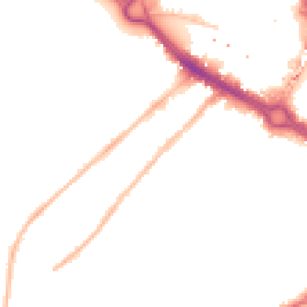 Night-time road noise heatmap for CM2 0LA