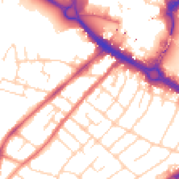 Daytime road noise heatmap for CM2 0LD