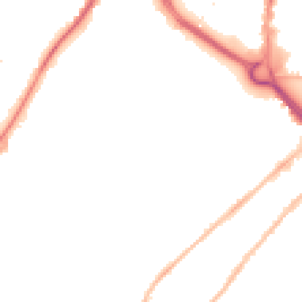 Night-time road noise heatmap for CM2 0NN